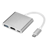هاب مبدل Type-c به HDMI /  USB3.0/ USB-c مدل MULTIPORT