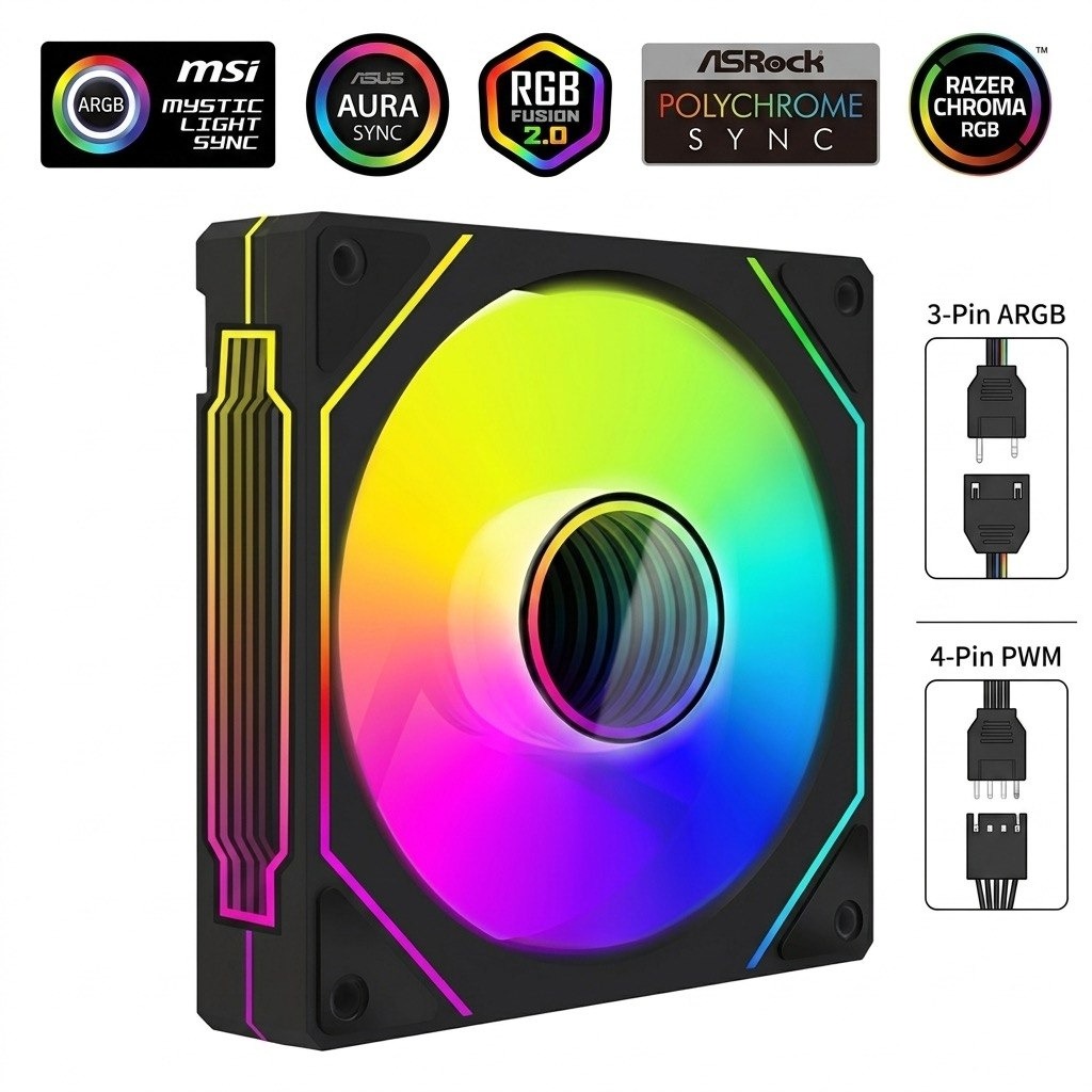 فن ARGB 12×12 مدل Infinity 3+4pin